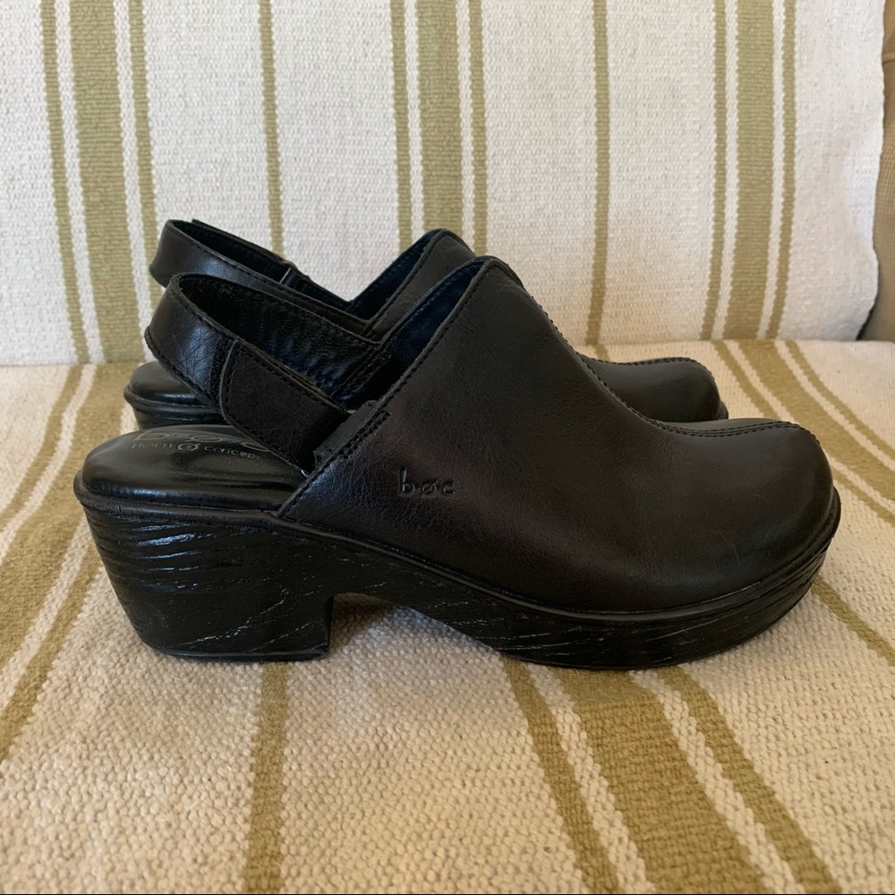 BOC leather sling back clogs